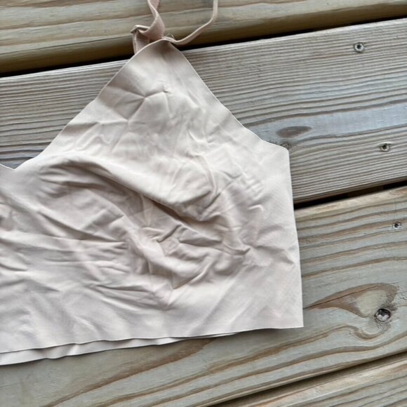 True & Co True Everybody Vneck Neck Bralette Beige / Nude XL - Picture 3 of 7